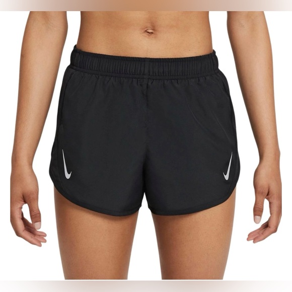 Nike Dri-FIT Tempo Race Women's Running Shorts Black/White Size L - Picture 1 of 9
